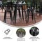 Flash Furniture 30 RD Bar Top Table Black Poly Top/Black Frame JJ-T14623H-76-BKBK-GG - alternate 3